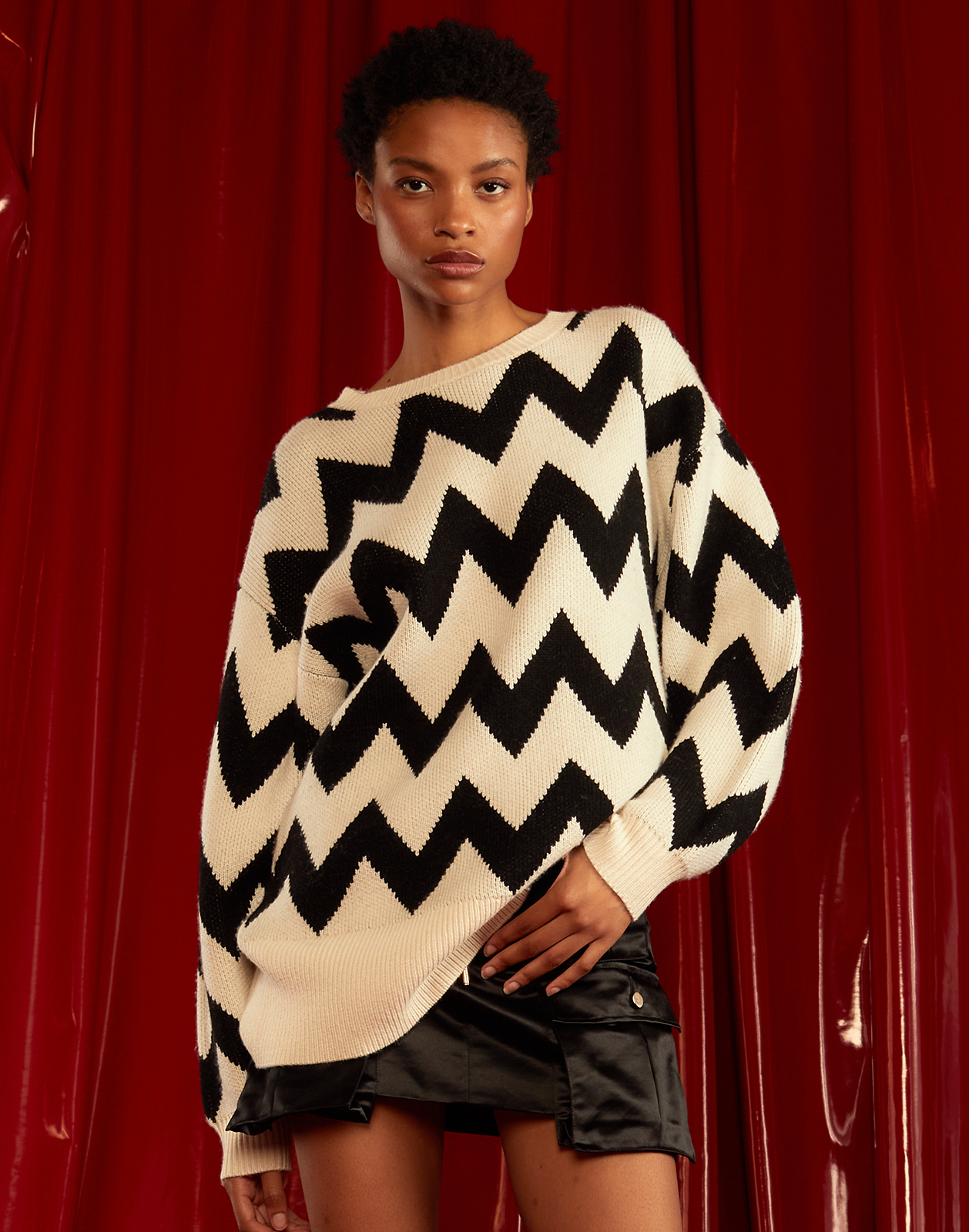 Chevron pullover discount