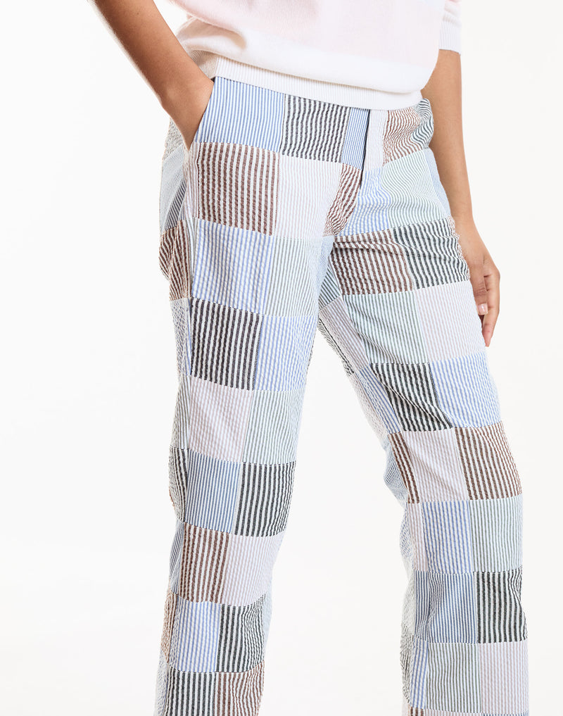 Multi Color Patchwork Trousers