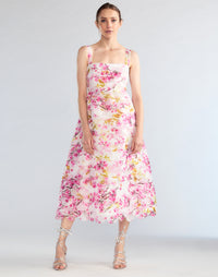 Scalloped Petal Midi Dress