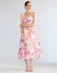 Scalloped Petal Midi Dress
