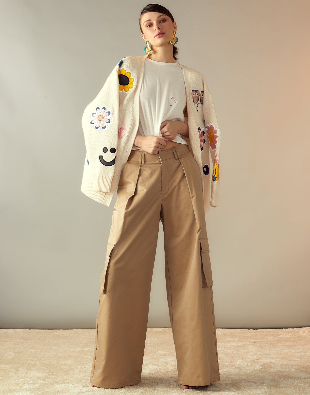 N/A Slim Design Brown Flare Pants Women Korean High Waist Suit Trousers  Solid Vintage Pants Summer Thin (Color : Brown, Size : L Code) : :  Clothing, Shoes & Accessories
