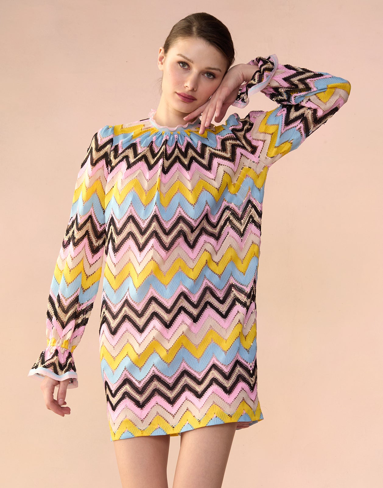 Zigzag Knit Shift Dress zigzag-knit-shift-dress