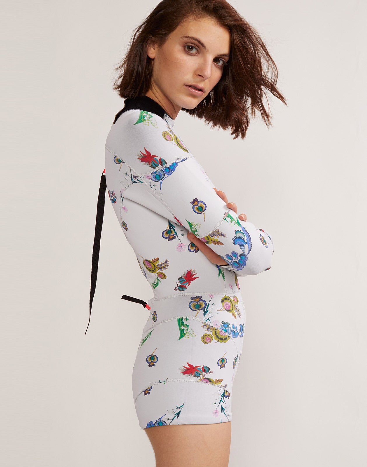 Side view of the Garden Floral Neoprene Wetsuit
