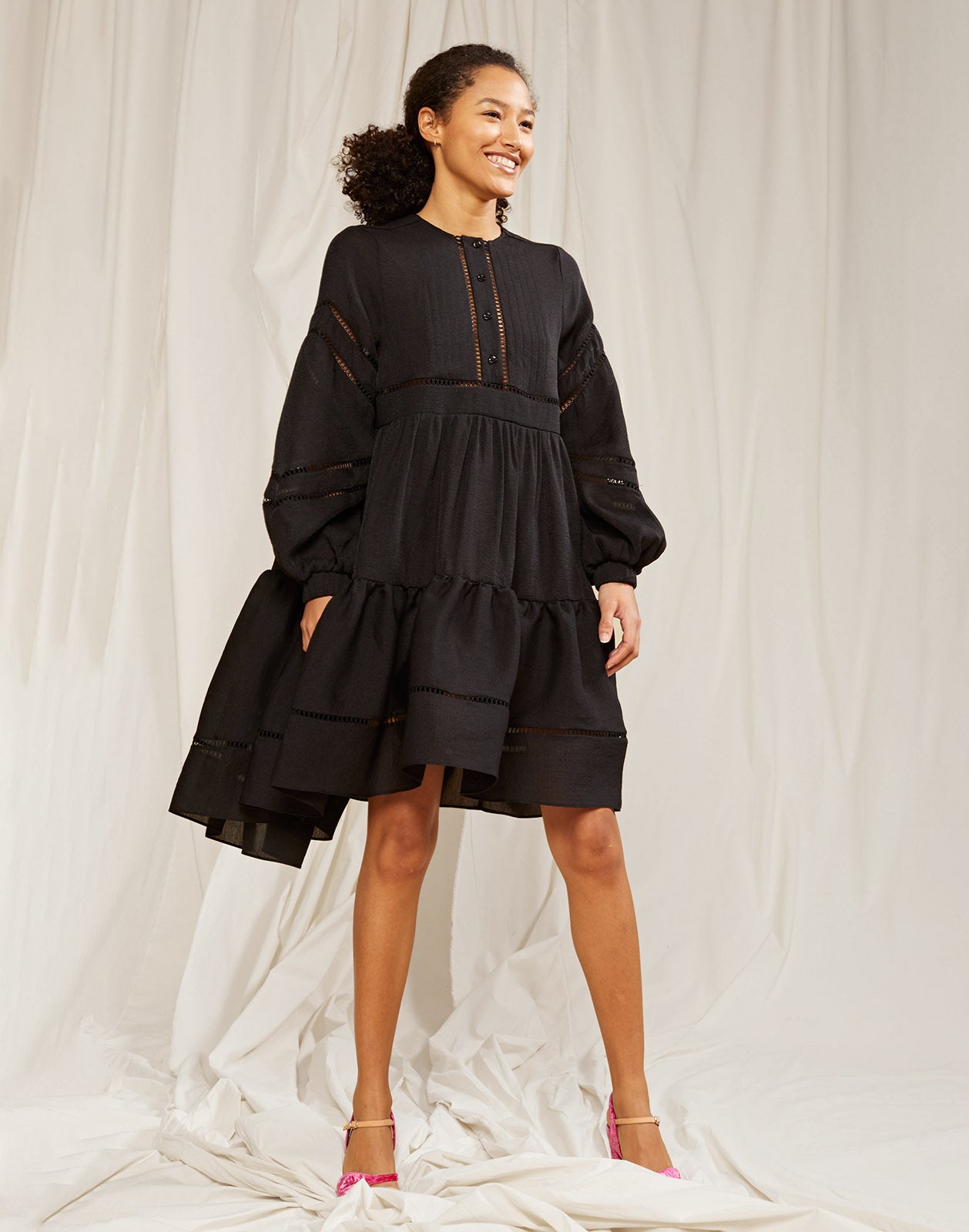 marionet Il indvirkning Roma Lace Trim Dress – Cynthia Rowley
