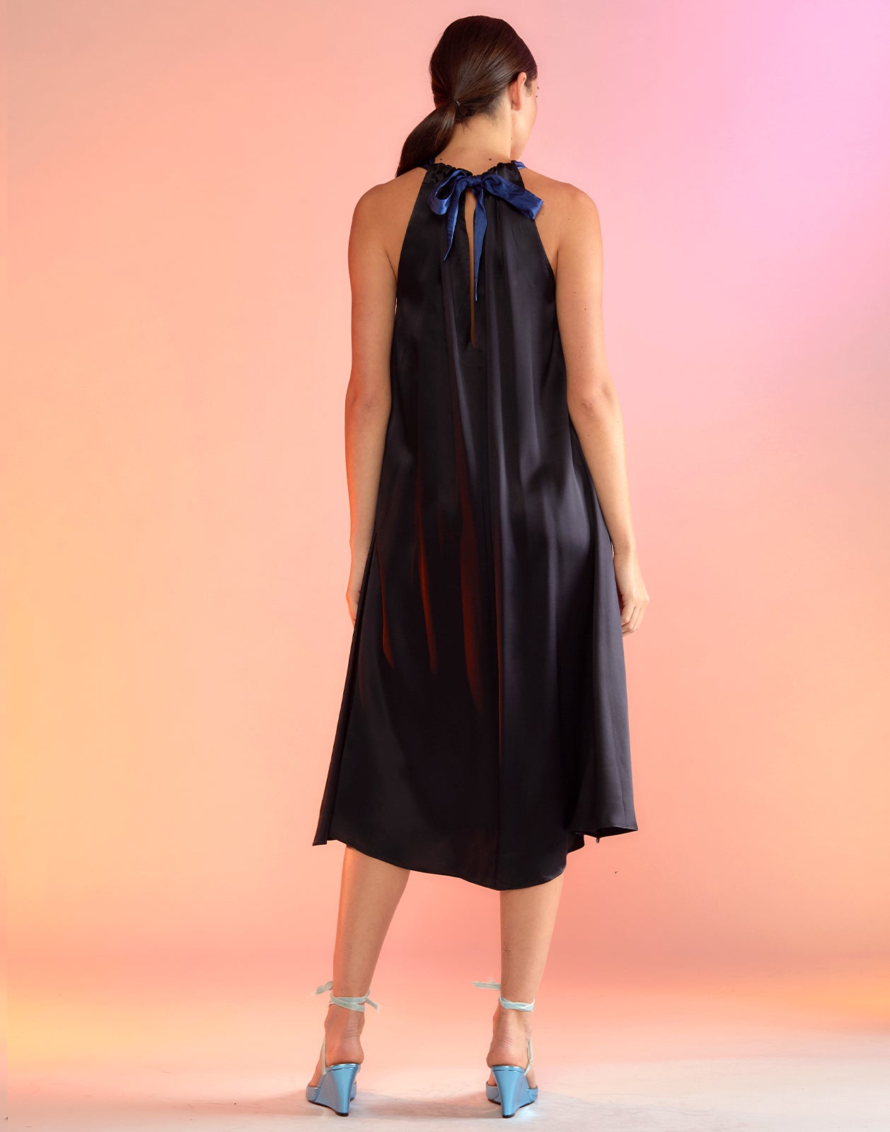 Salerno Silk Halter Dress Cynthia Rowley