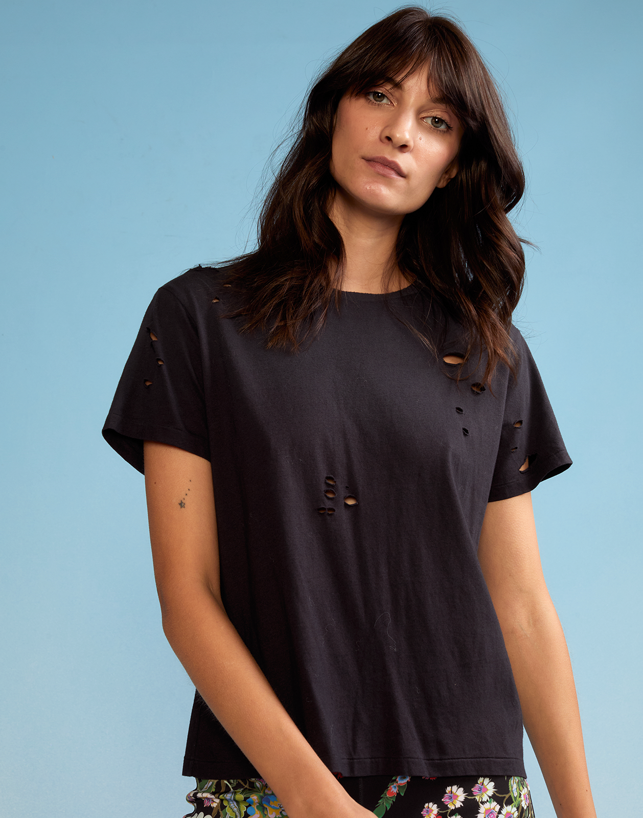 Distressed t shirt women's best sale