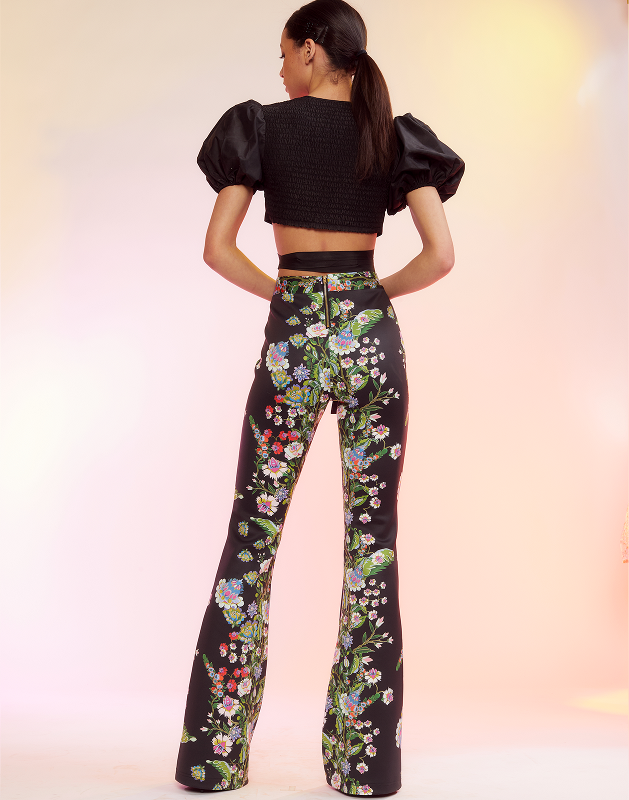 Bonded Fit and Flare Pants