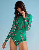 Vine Floral High Cut Wetsuit