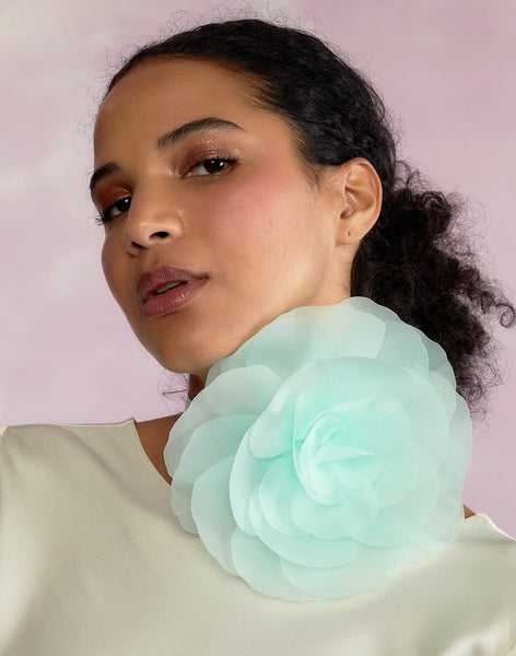 小物 Silk Satin Bones and Flowers Regular Tie Organza Flower Ties – Cynthia Rowley