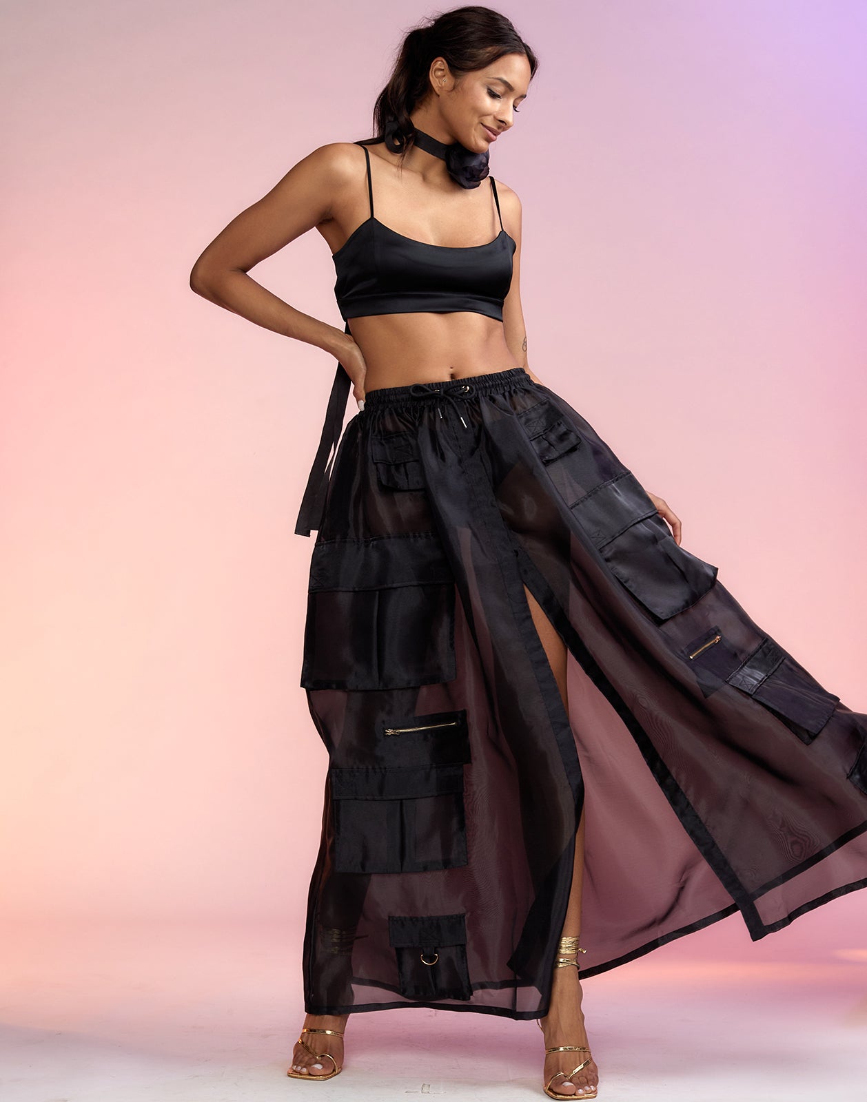 Sheer skirt maxi Clearance