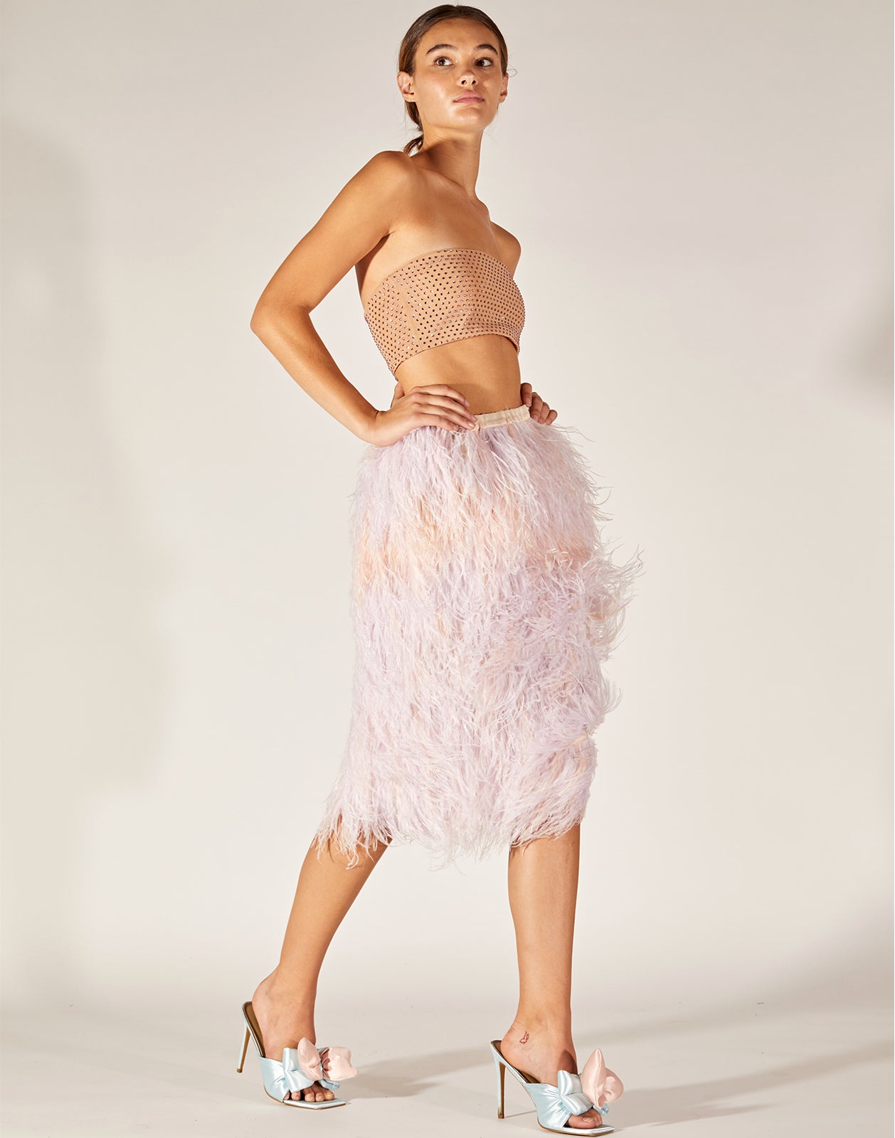 Midi Feather Skirt