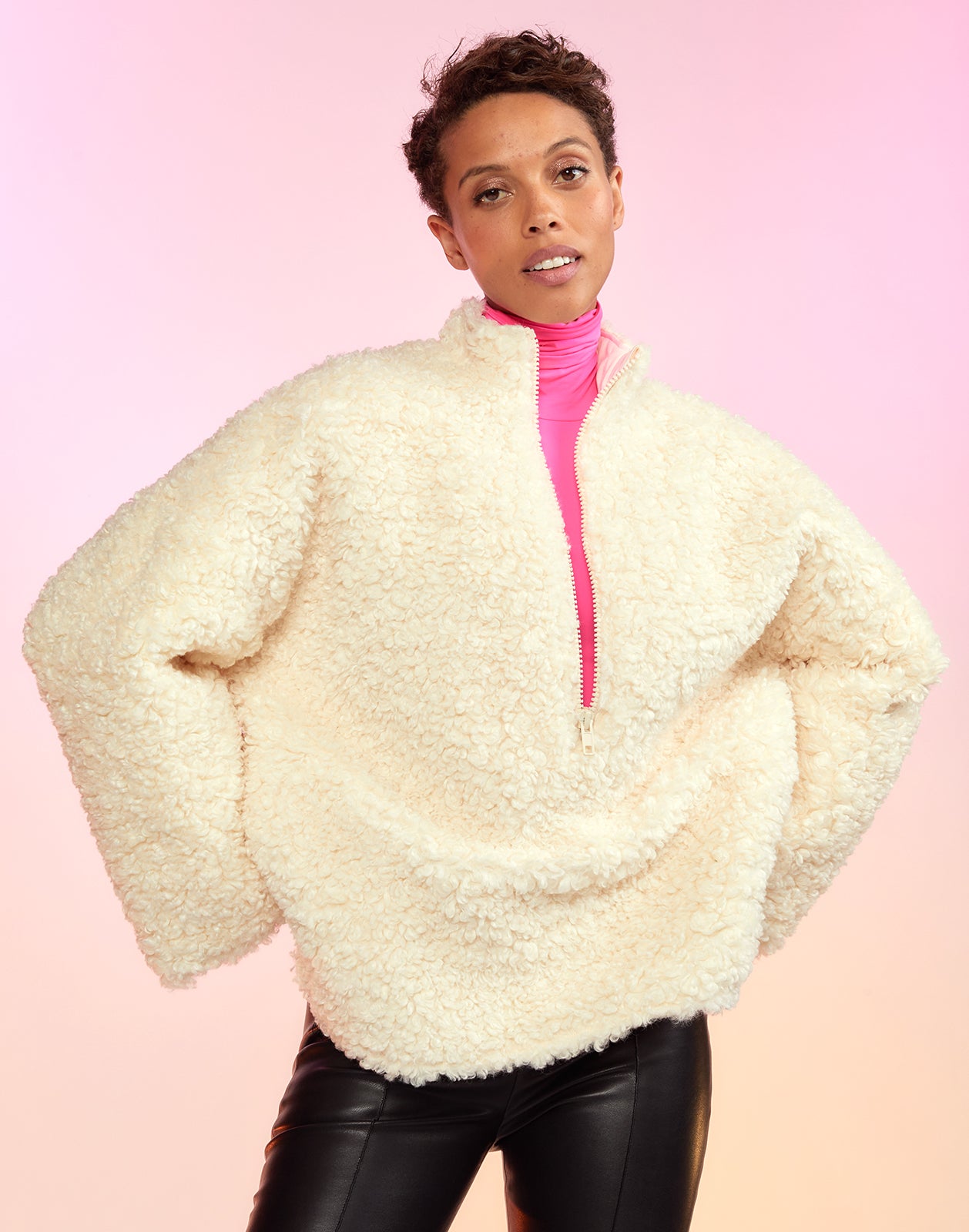Faux Fur Pullover – Cynthia Rowley